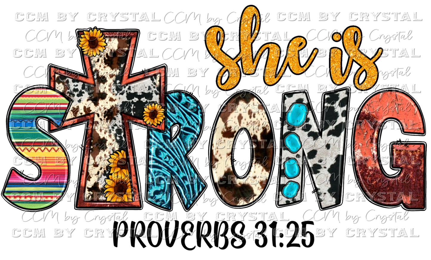 She is Strong Proverbs 31:25 Ready to Press Transfer