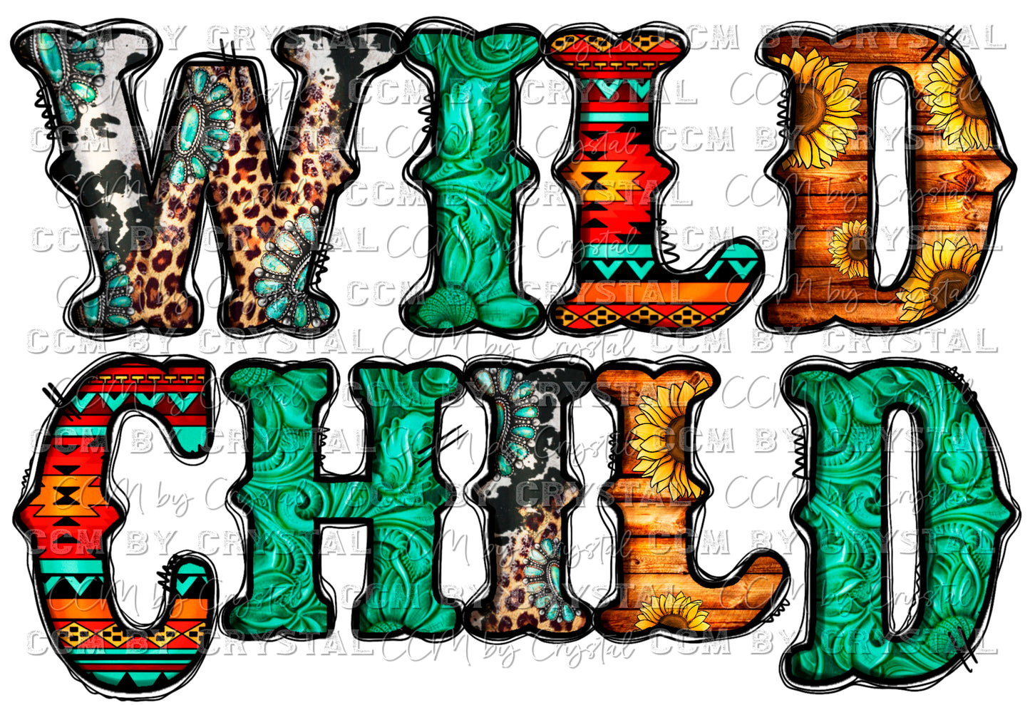 Wild Child Western Aztec Ready to Press Transfer