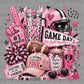 Game Day Football Breast Cancer Awareness Pink Out Ready to Press Transfer DTF Transfer Sublimation Transfer