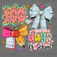 100 Days of School Bows Ready to Press DTF Transfers Sublimation Transfers