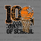Basketball 100 Days of School Ready to Press Instant Peel DTF Transfers Sublimation Transfers