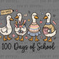 Ducks 100 Days of School Ready to Press Instant Peel DTF Transfers Sublimation Transfers