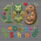 100 days of School Dino Faux Yarn Ready to Press Instant Peel DTF Transfers Sublimation Transfers (Copy)