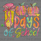 100 Days of School Crayon Coloring Ready to Press Instant Peel DTF Transfers Sublimation Transfers