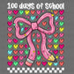 100 Days of School Hearts Ready to Press Instant Peel DTF Transfers