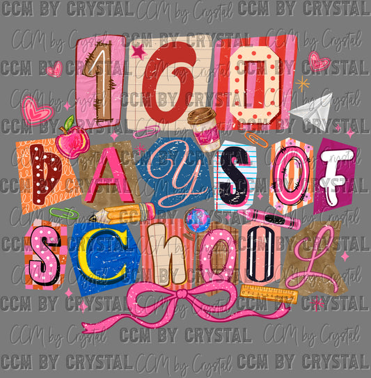 100 Days of School Ready to Press Instant Peel DTF Transfers Sublimation Transfers