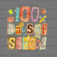 100 Days of School Crayon Coloring Ready to Press Instant Peel DTF Transfers Sublimation Transfers