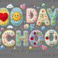 100 days of School Faux Yarn Ready to Press Instant Peel DTF Transfers Sublimation Transfers
