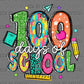 100 Days of School Faux Glitter Ready to Press Instant Peel DTF Transfers Sublimation Transfers