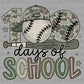 100 Days of School Camo Baseball Black Ready to Press Instant Peel DTF Transfers Sublimation Transfers