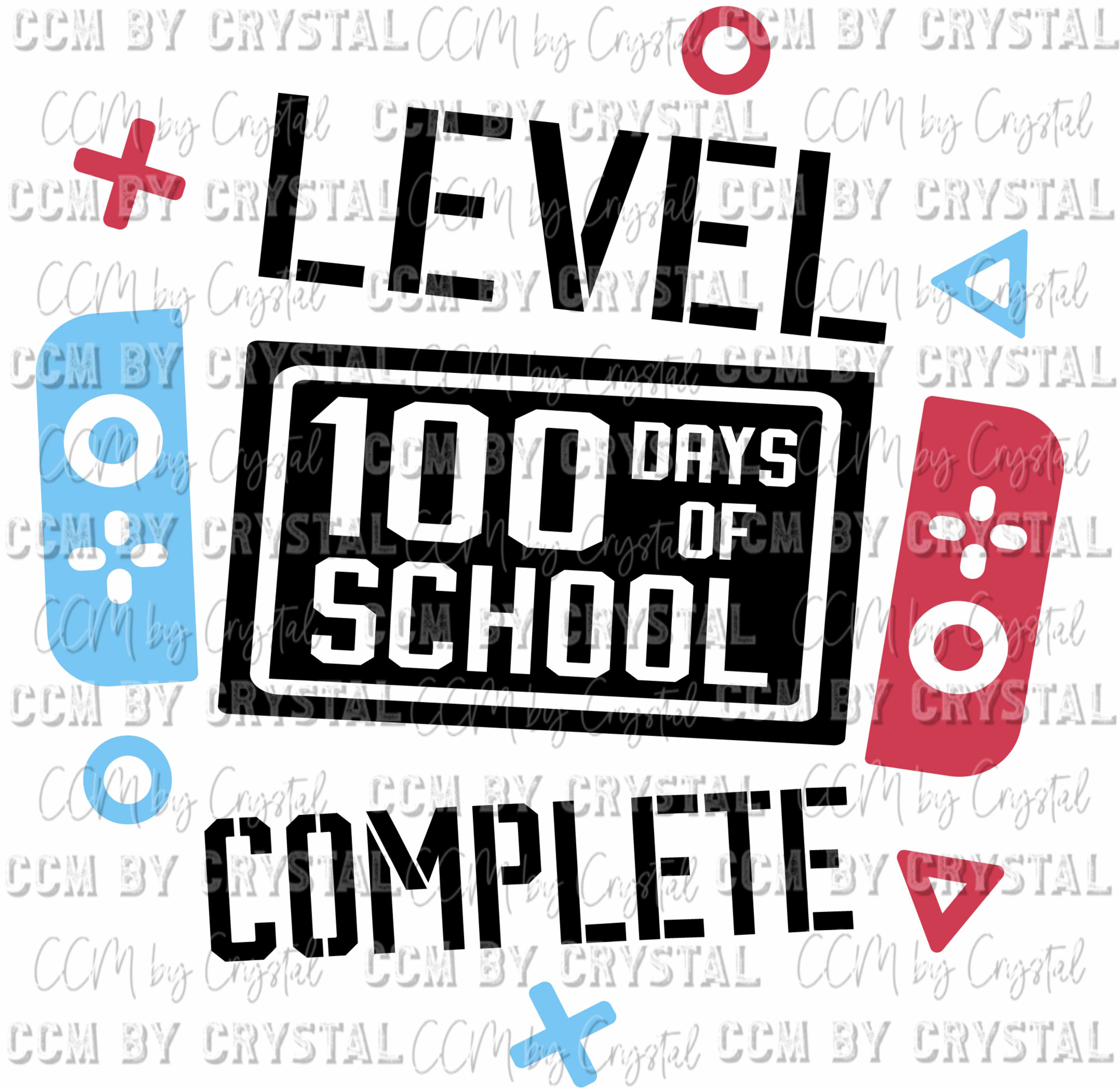 Level 100 days Complete Black Ready to Press Transfer – CCMbyCrystal
