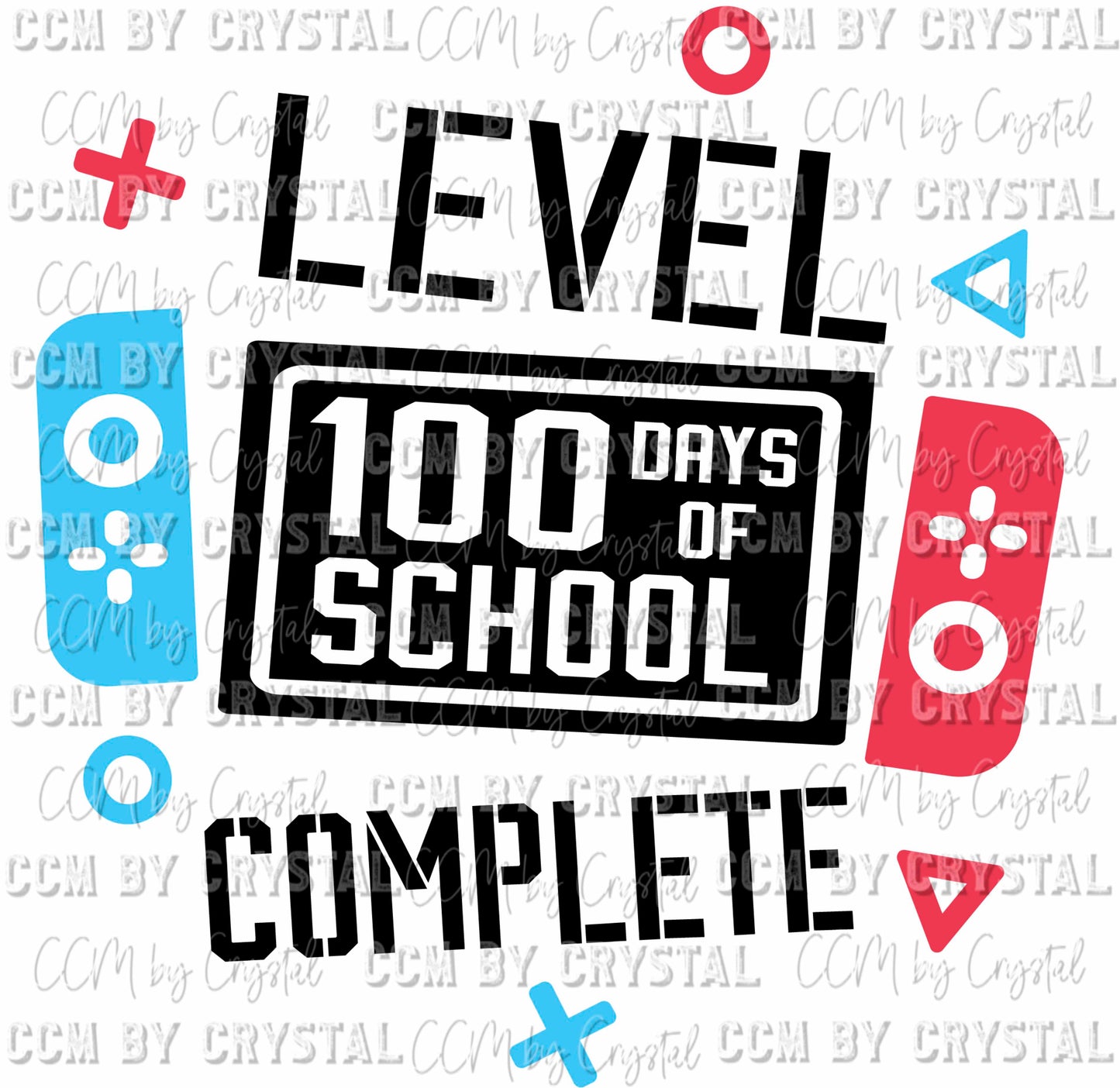 Level 100 days Complete Black Ready to Press Transfer