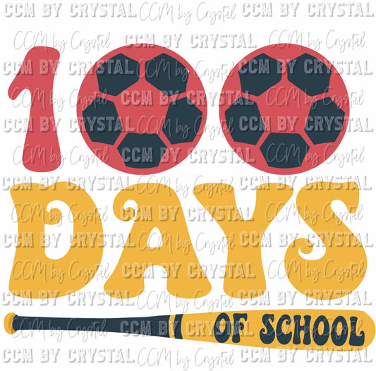 100 days of School Sports Ready to Press Transfer