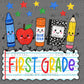 First 1st Grade Back to School Ready to Press DTF Transfers Sublimation Transfers
