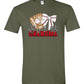 Baseball Grandma T Shirt Green