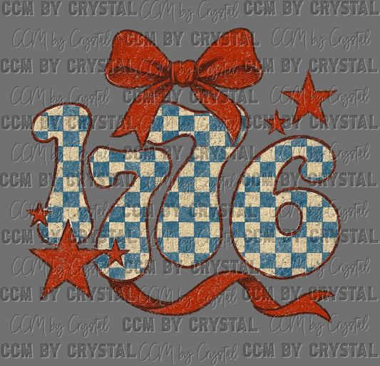 1776 USA Patriotic 4th of July Ready to Press Instant Peel DTF Transfers Sublimation Transfers