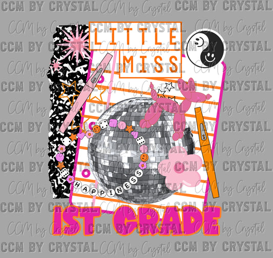 1st Grade Disco Back to School Ready to Press Transfer DTF Transfer Sublimation Transfer