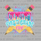 1st Grade Drip Back to School Baseball Ready to Press Transfer DTF Transfer Sublimation Transfer