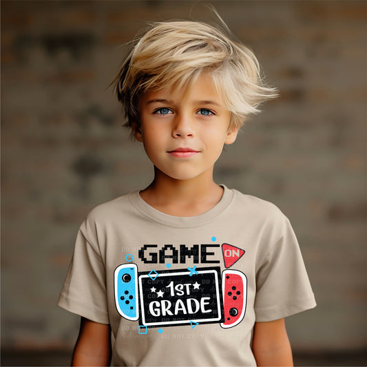 Back to School Game On 1st Grade Ready to Press Transfer