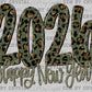 2026 Happy New Year Faux Glitter Ready to Press Transfer Instant Peel DTF Transfer