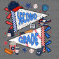 Second 2nd Grade Back to School Baseball Ready to Press DTF Transfers Sublimation Transfers