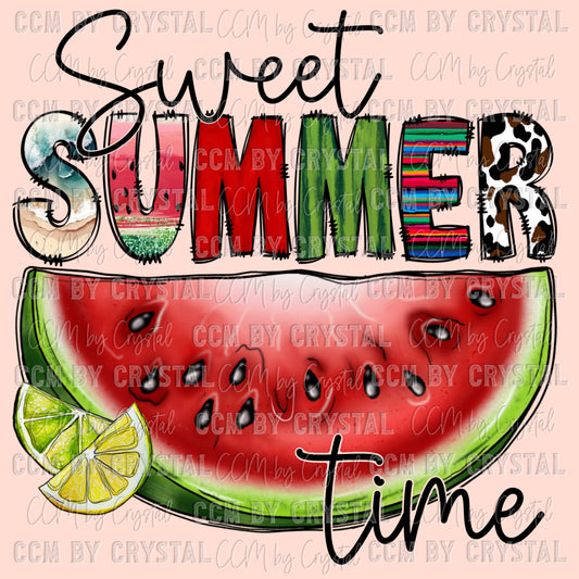 Sweet Summertime Watermelon Summer Ready to Press Transfer