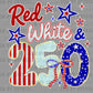 Red White Blue 250 years USA 4th of July Patriotic DTF Transfer Sublimation Transfer