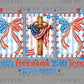 Faith Freedom 250 USA 4th of July Patriotic DTF Transfer Sublimation Transfer
