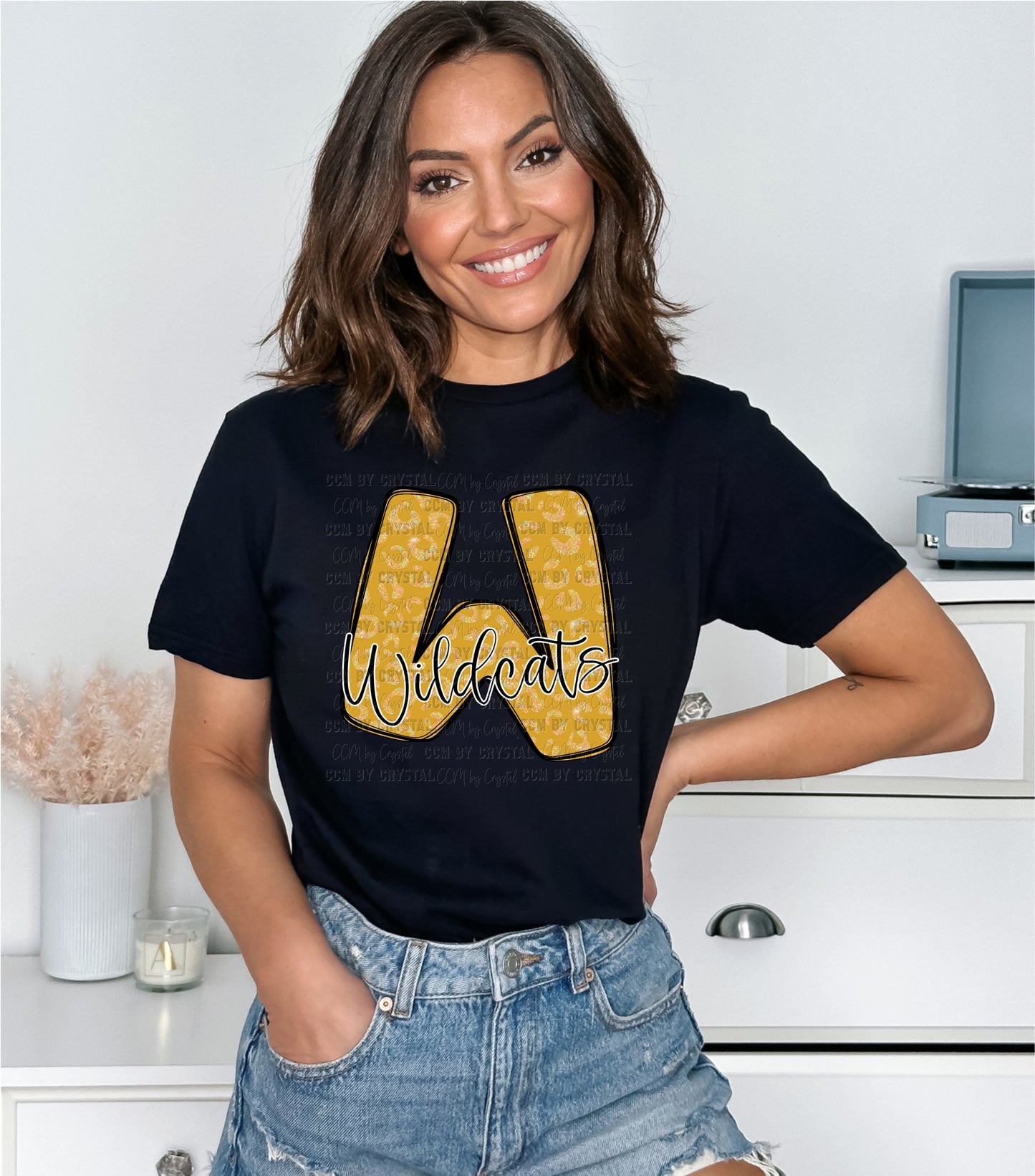 Black Gold W Wildcats T Shirt