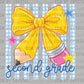 2nd Grade Bow Back to School Ready to Press DTF Transfers Sublimation Transfers