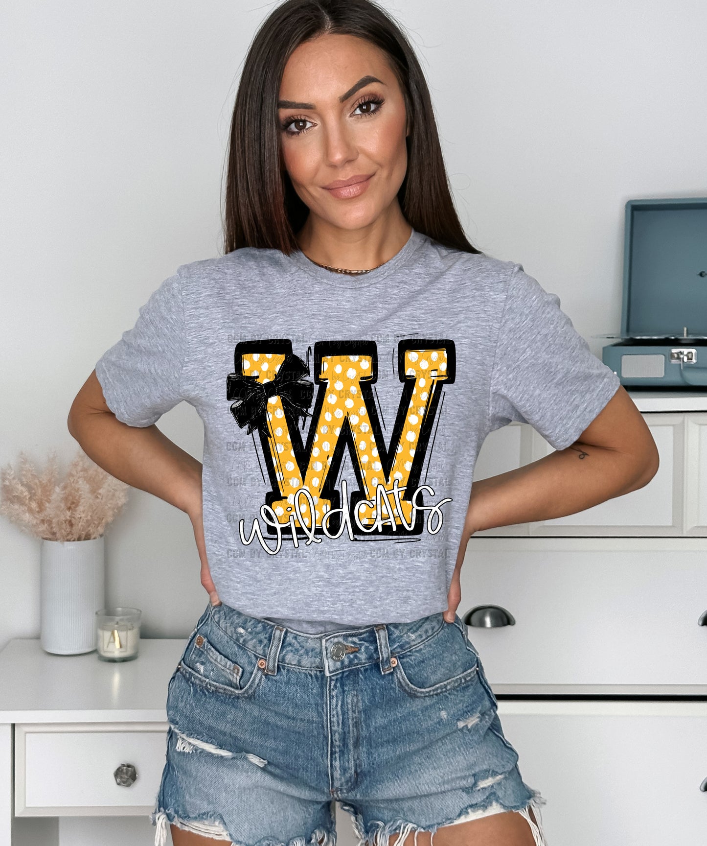 Black Gold W Wildcats T Shirt