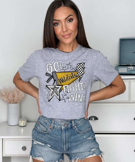 Black Gold Go Wildcats T Shirt