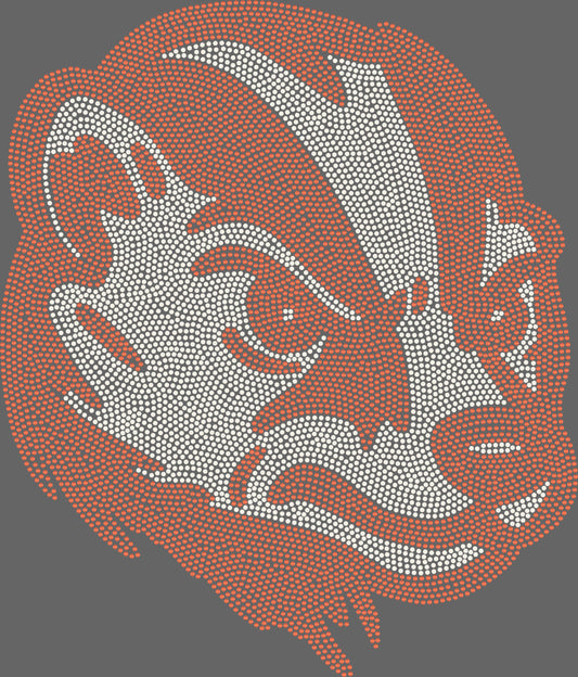 Badger Face 2-Color Approximately 11" wide Spangle Transfer