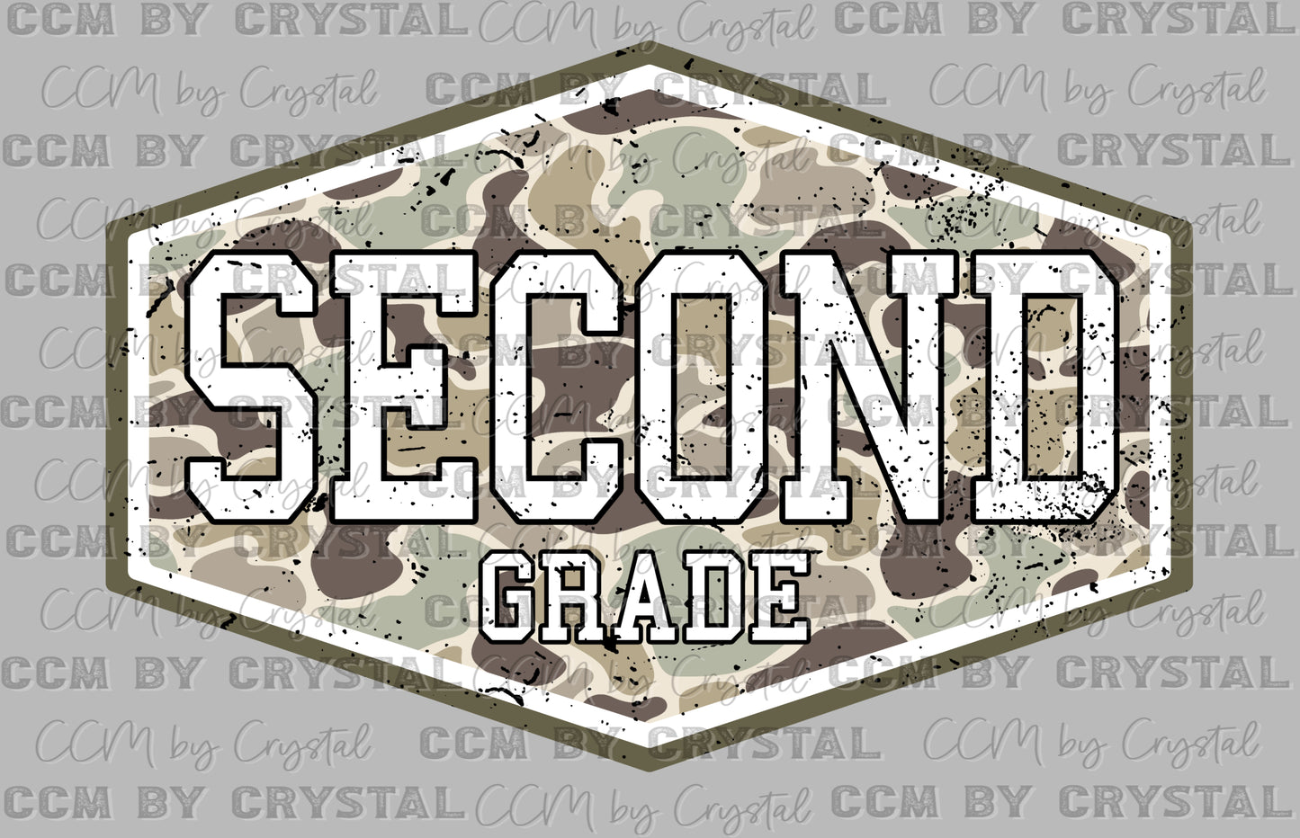 2nd Grade Camo Back to School Ready to Press DTF Transfers Sublimation Transfers