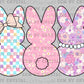 3 Bunnies Easter Ready to Press Transfer