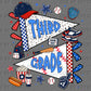 3rd Third Grade Back to School Baseball Ready to Press DTF Transfers Sublimation Transfers
