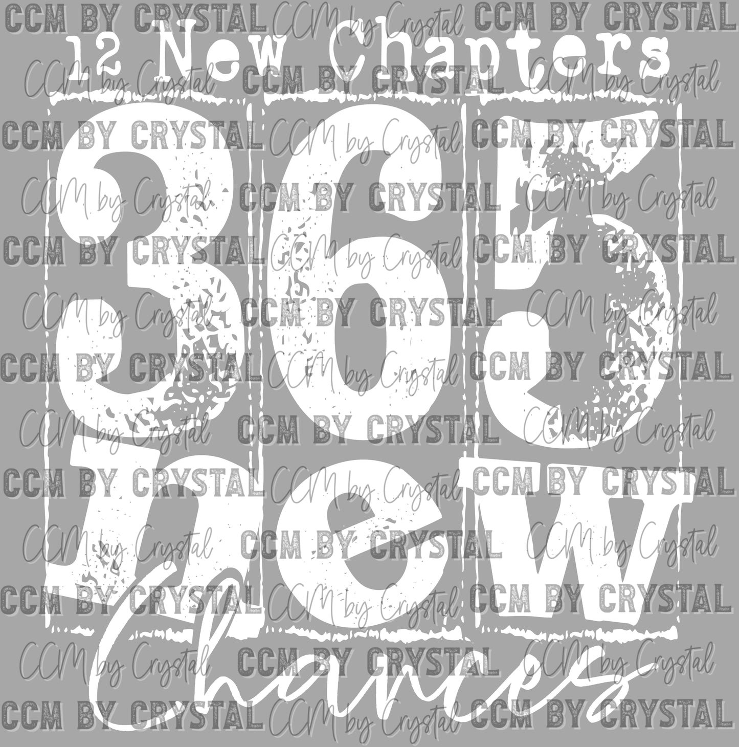 Happy New Year 365 New Chances White Ready to Press Transfer DTF Transfer Sublimation Transfer