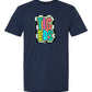 Stacked Colorful Tigers Checkered T-Shirt
