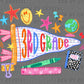 3rd Grade Pennant Back to School Ready to Press DTF Transfers Sublimation Transfers