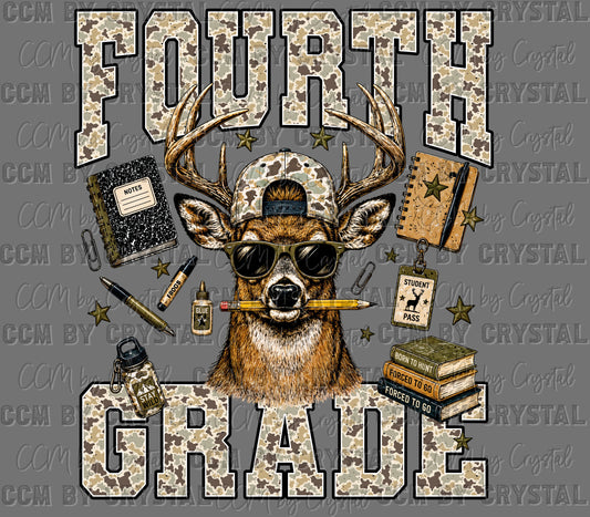 4th Fourth Camo Deer Back to School Ready to Press DTF Transfers Sublimation Transfers