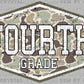 4th Grade Camo Back to School Ready to Press DTF Transfers Sublimation Transfers