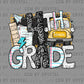 4th Grade Back to School Ready to Press Transfer DTF Transfer Sublimation Transfer