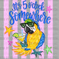 It's 5 O Clock Somewhere Parrot Summer Ready to Press DTF Transfers Sublimation Transfers