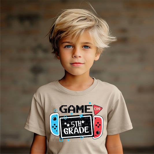 Back to School Game On 5th Grade Ready to Press Transfer