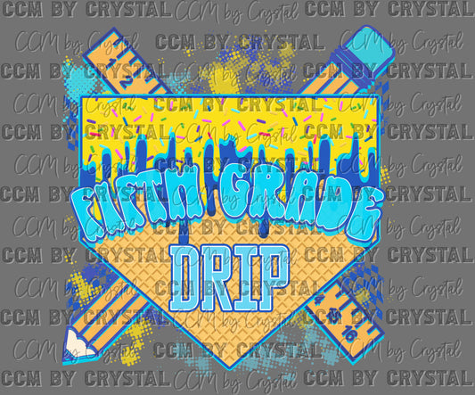 5th Fifth Grade Baseball Grade Ready to Press DTF Transfers Sublimation Transfers
