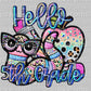 Back to School hello 5th Grade Faux Rhinestone Effect Ready to Press Transfer DTF Transfer Sublimation Transfer