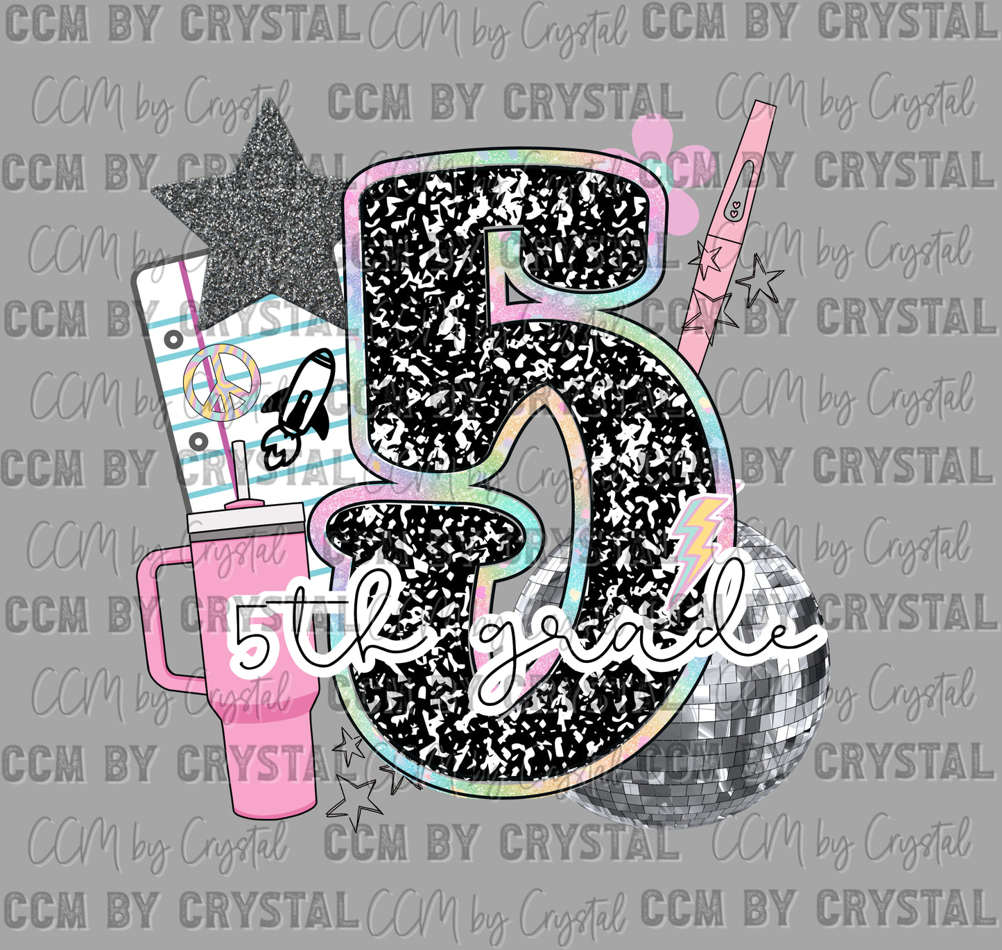 5th Grade Comp Disco Back to School Ready to Press Transfer DTF Transfer Sublimation Transfer
