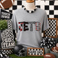 Jets Mascot Red Black Ready to Press DTF Transfers Sublimation Transfers
