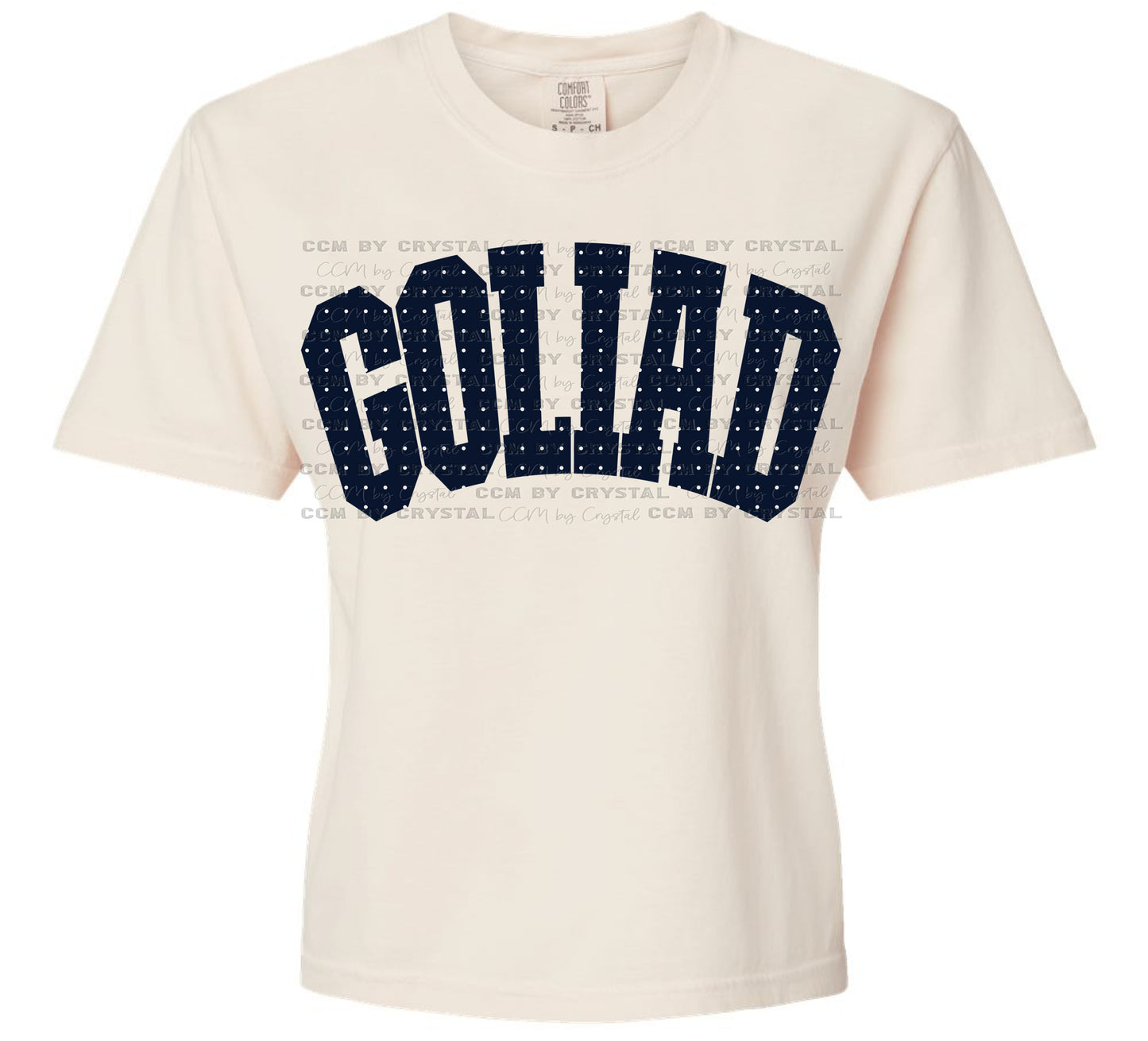 Goliad Dots Cropped Ivory Comfort Colors T-Shirt