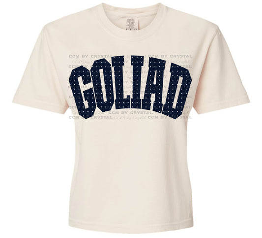 Goliad Dots Cropped Ivory Comfort Colors T-Shirt